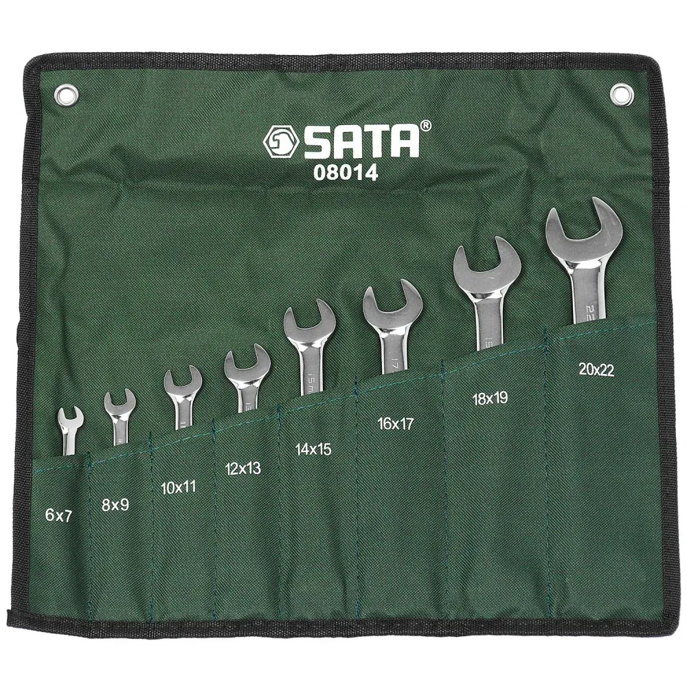 Jogo De Chave Fixa 6 a 22mm Sata ST08014SJ - 8 Peças