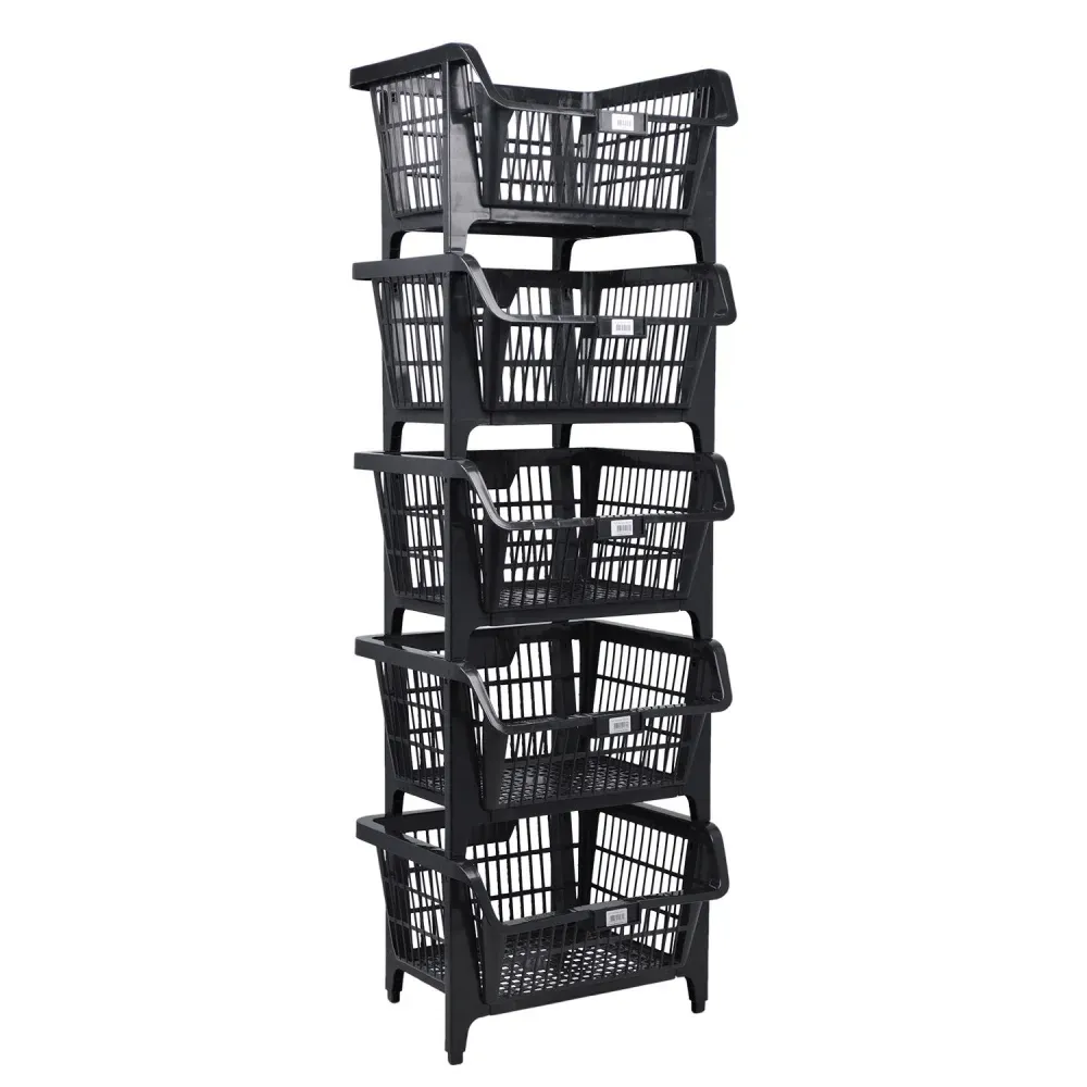 Kit Cesto Expositor Empilhável Prático 5 Peças Presto