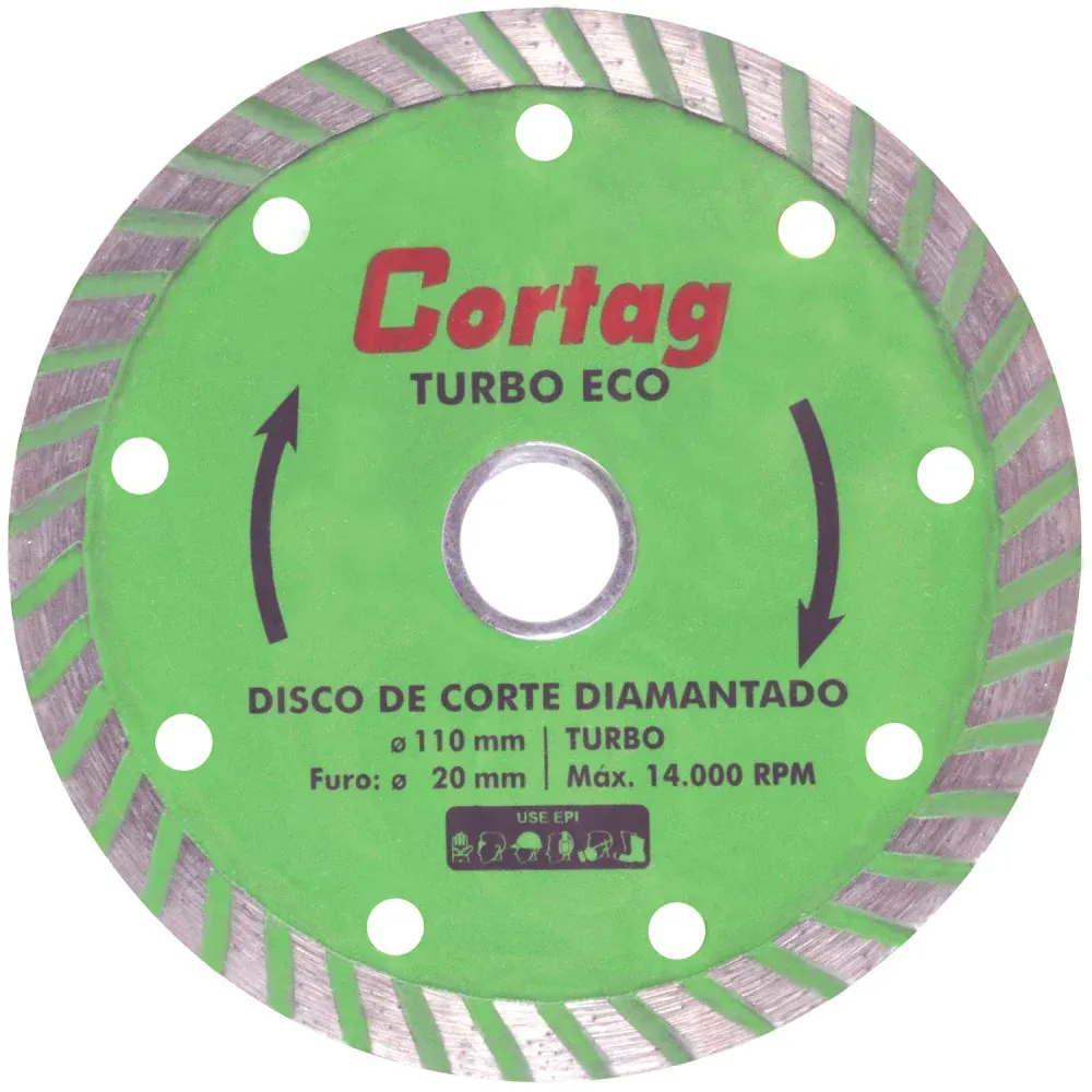 Disco Diamantado Turbo Eco 110mmX20mm Cortag