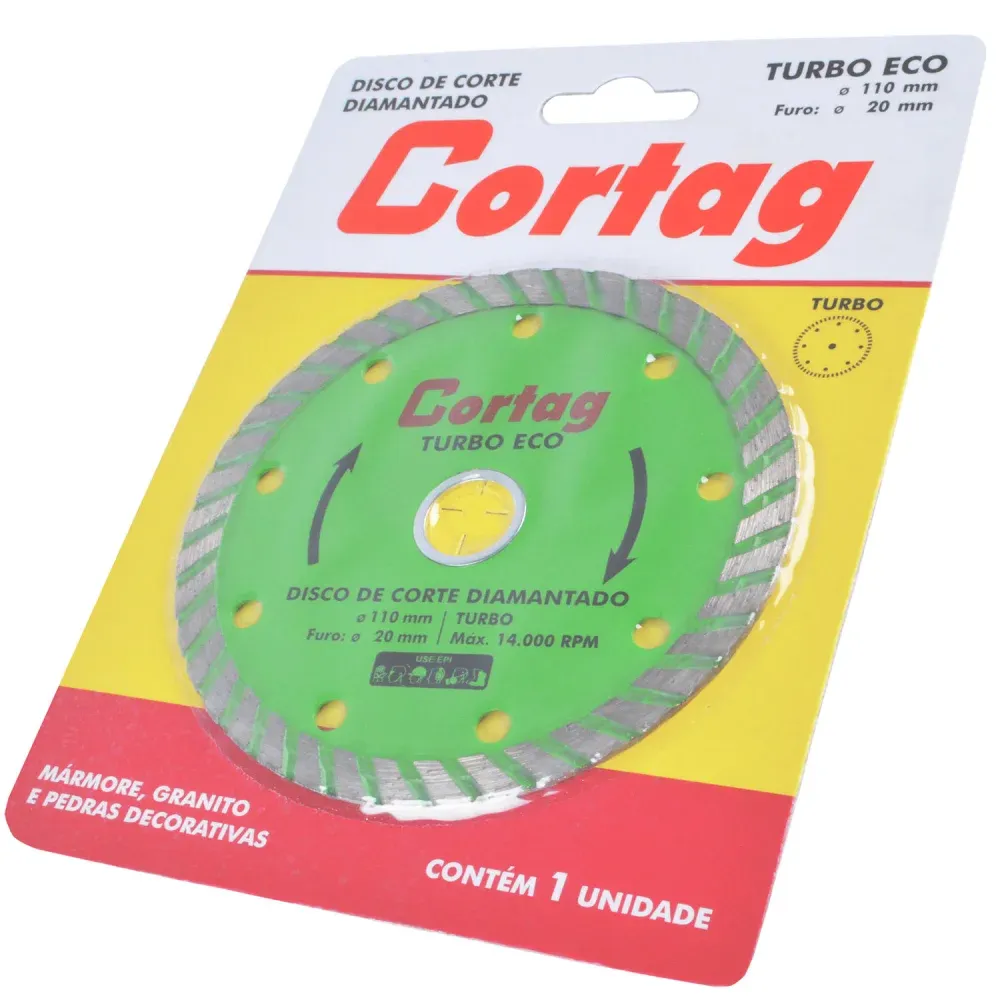 Disco Diamantado Turbo Eco 110mmX20mm Cortag - Imagem 3