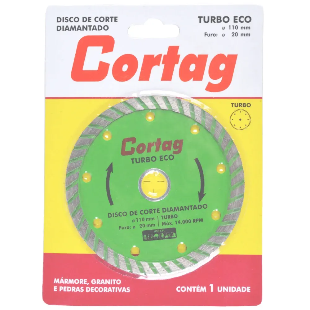 Disco Diamantado Turbo Eco 110mmX20mm Cortag - Imagem 4