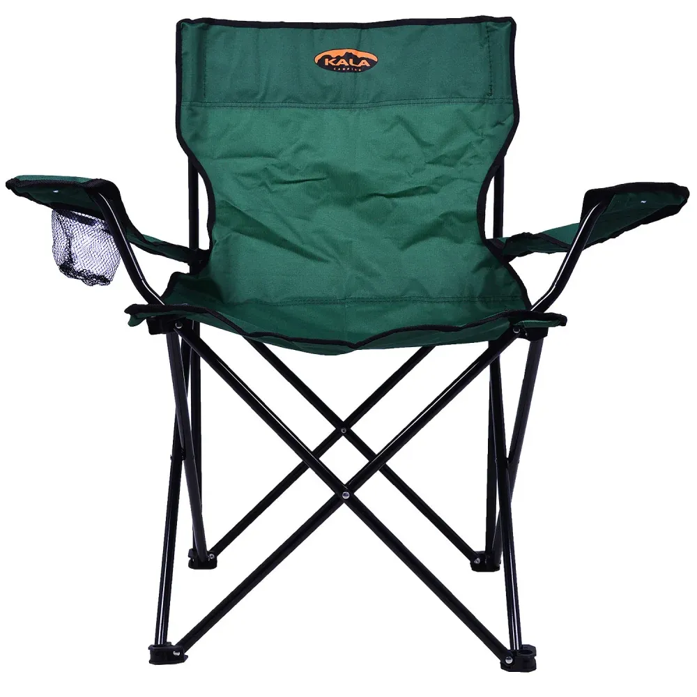 Cadeira Camping Verde Dobrável com Porta Copos Kala - Imagem 3