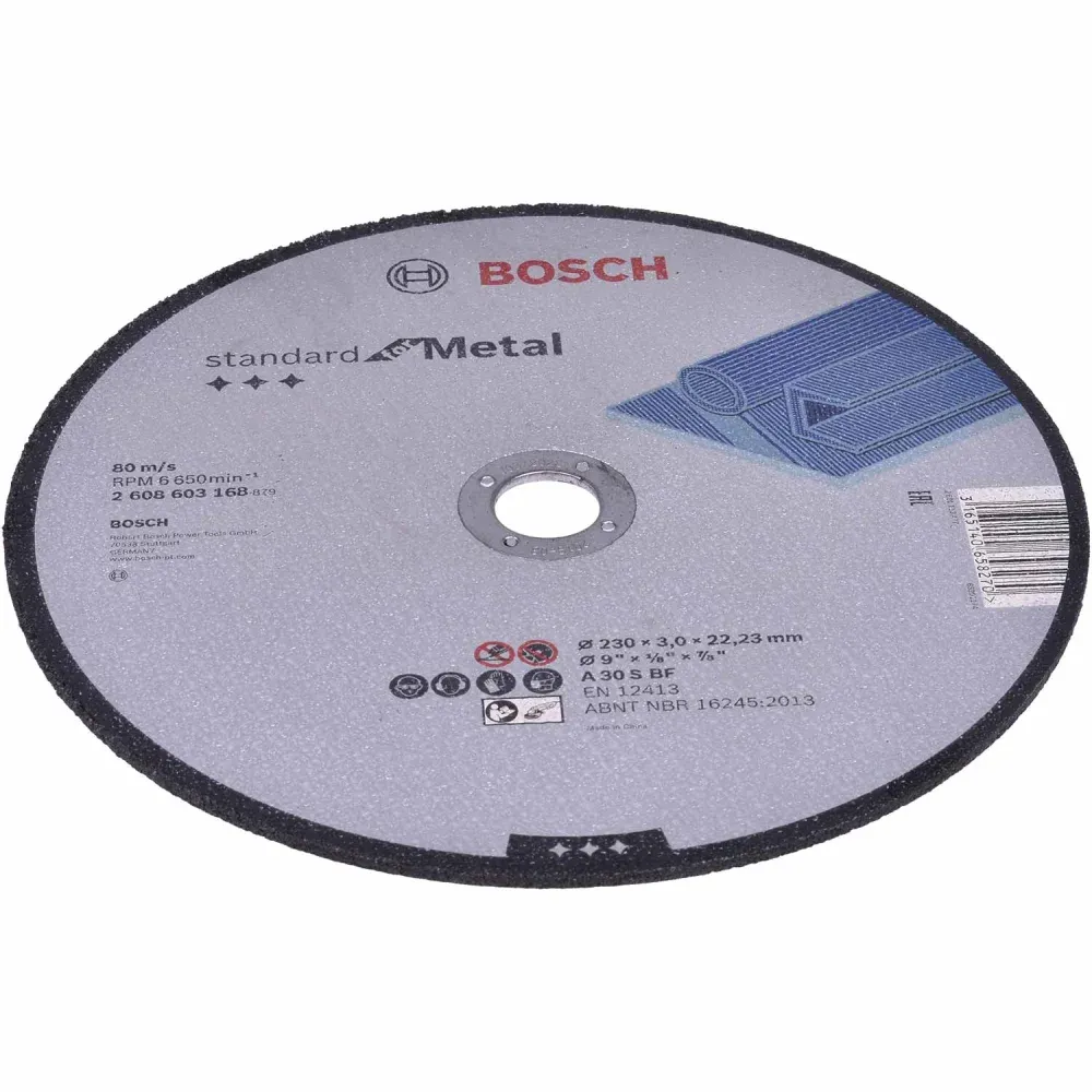 Disco De Corte 9" X 7/8" Grão 30 Standard For Metal Da Bosch - Imagem 3