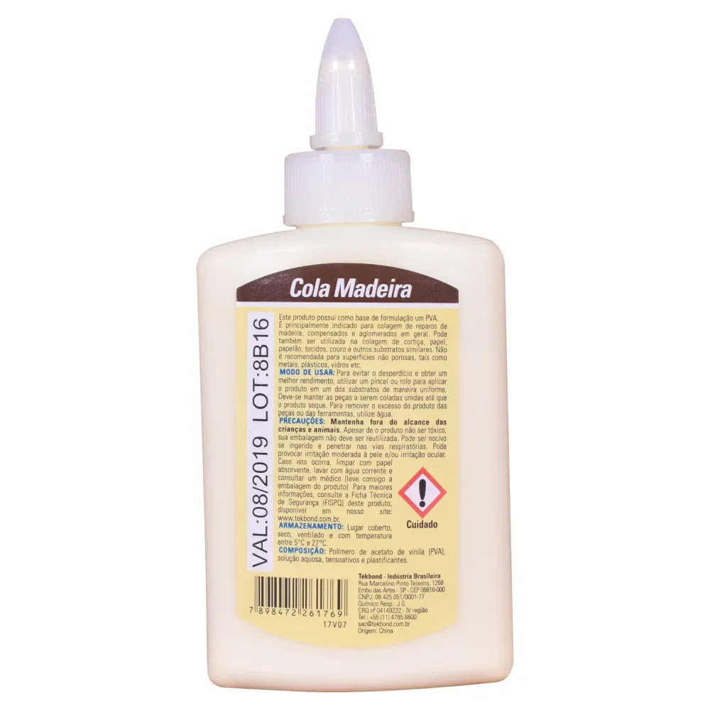 Cola Para Madeira 100G Tekbond - Imagem 4