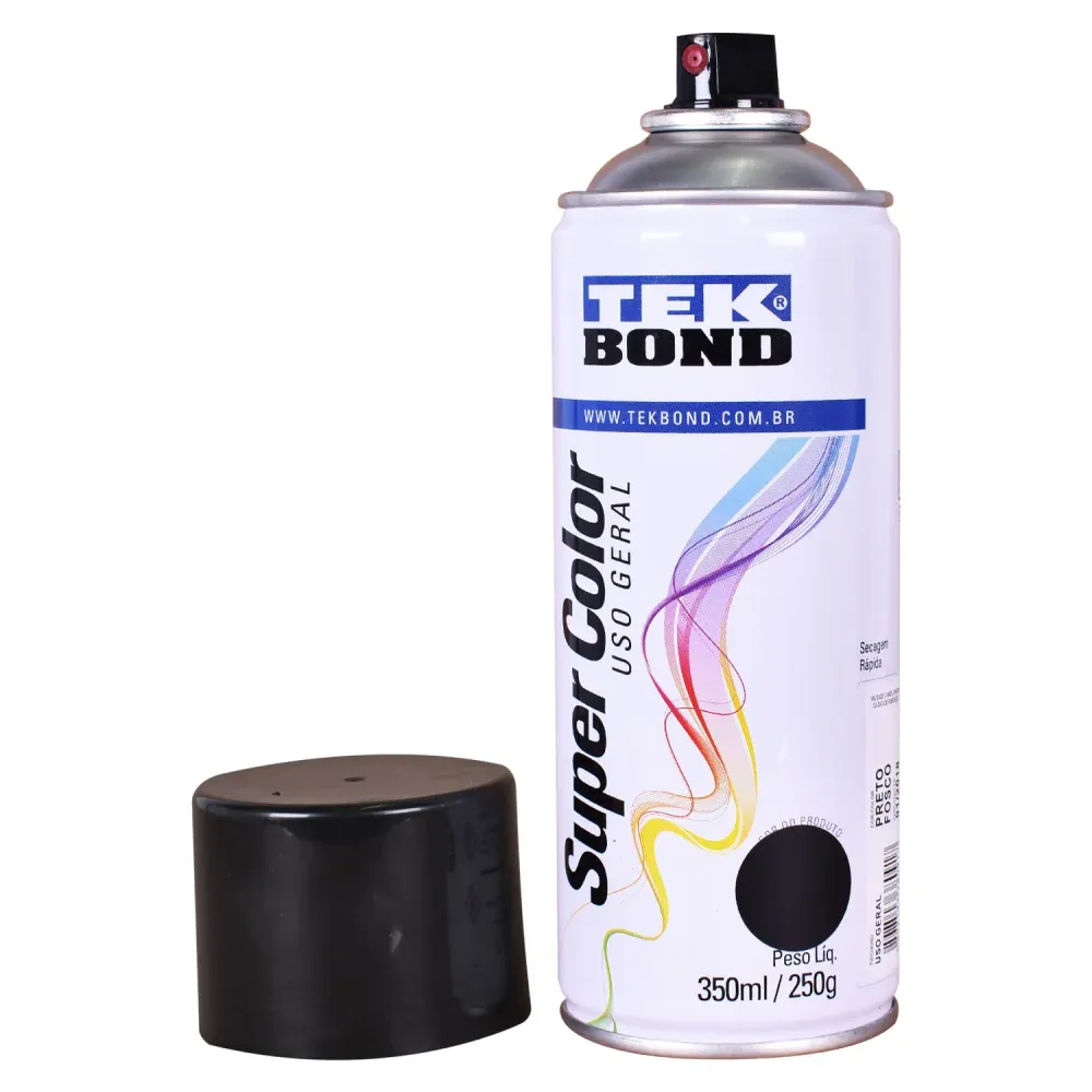 Tinta Spray Super Color para Uso Geral Vermelha 350ml Tekbond - Imagem 2