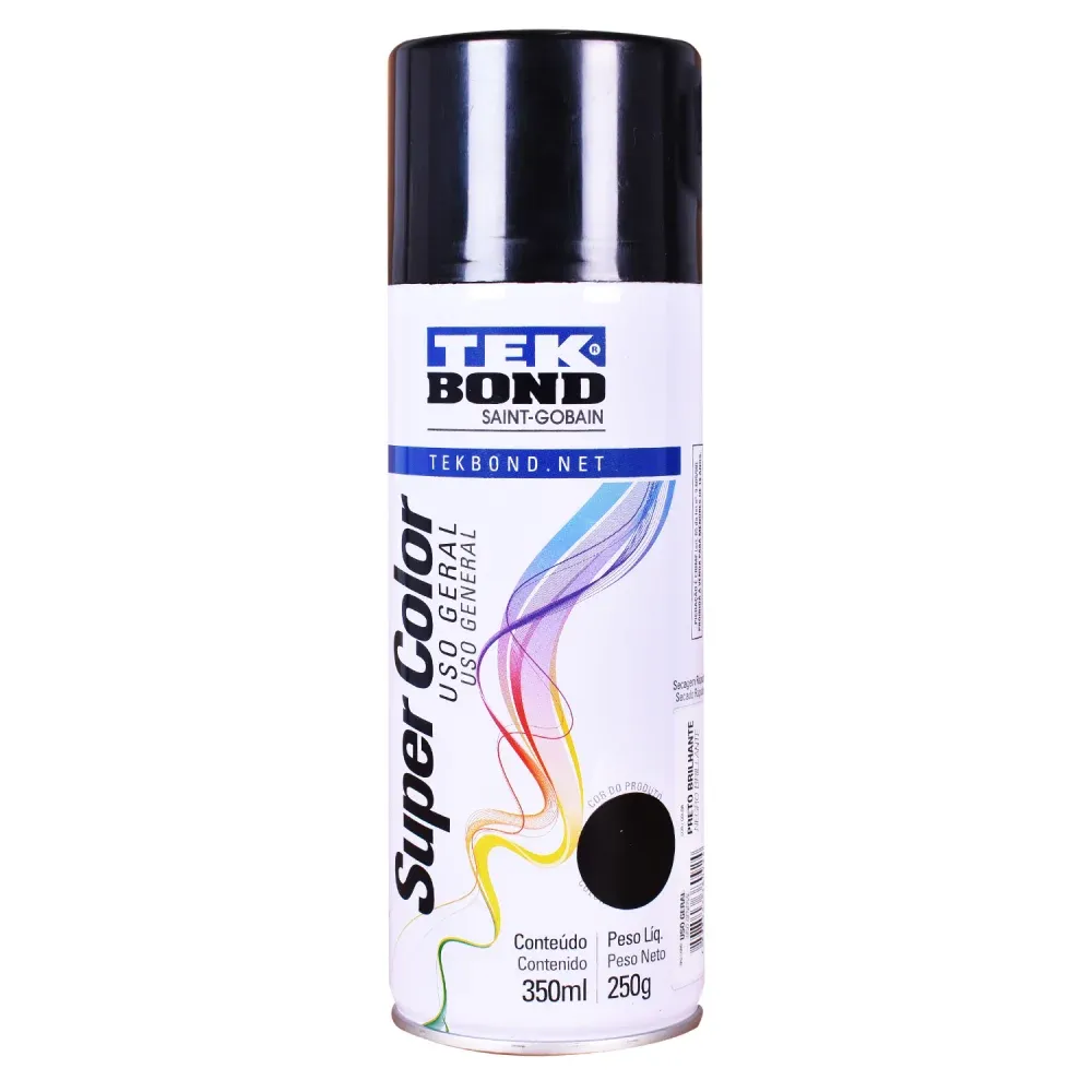 Tinta Spray Super Color para Uso Geral Vermelha 350ml Tekbond - Imagem 5