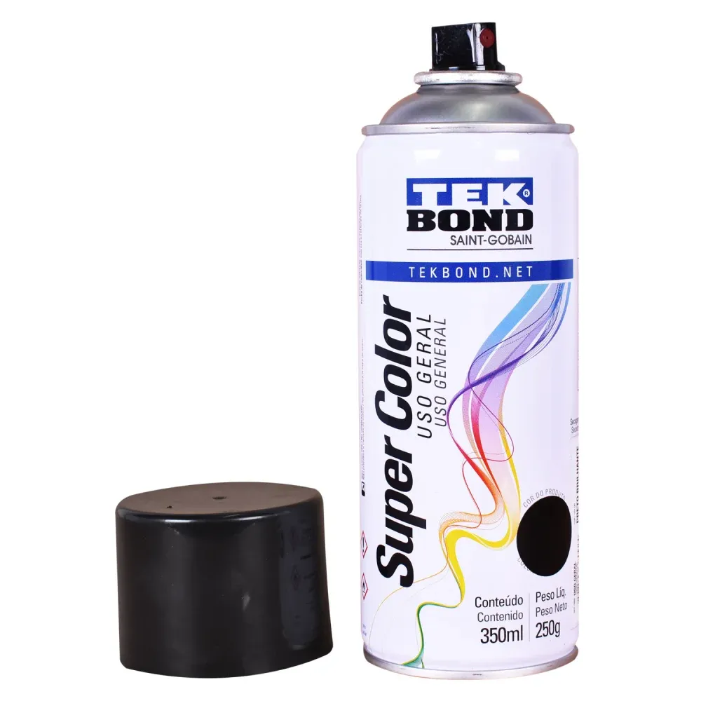 Tinta Spray Super Color para Uso Geral Vermelha 350ml Tekbond - Imagem 6
