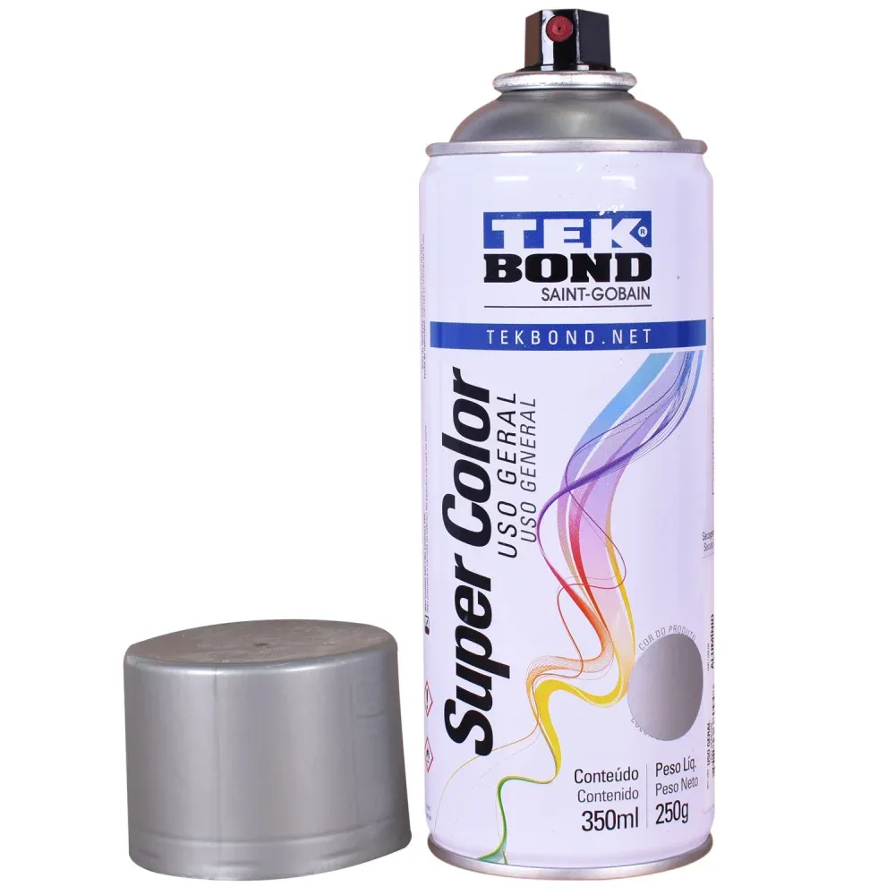 Tinta Spray Super Color para Uso Geral Vermelha 350ml Tekbond - Imagem 10