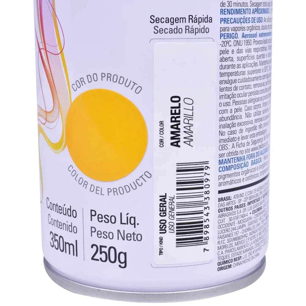 Tinta Spray branco Fosco 350ml Tekbond - Imagem 4