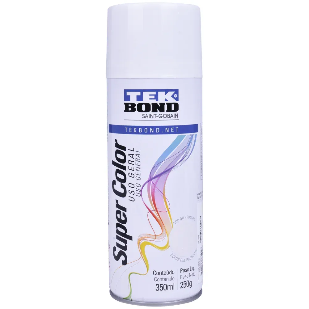 Tinta Spray branco Fosco 350ml Tekbond - Imagem 6
