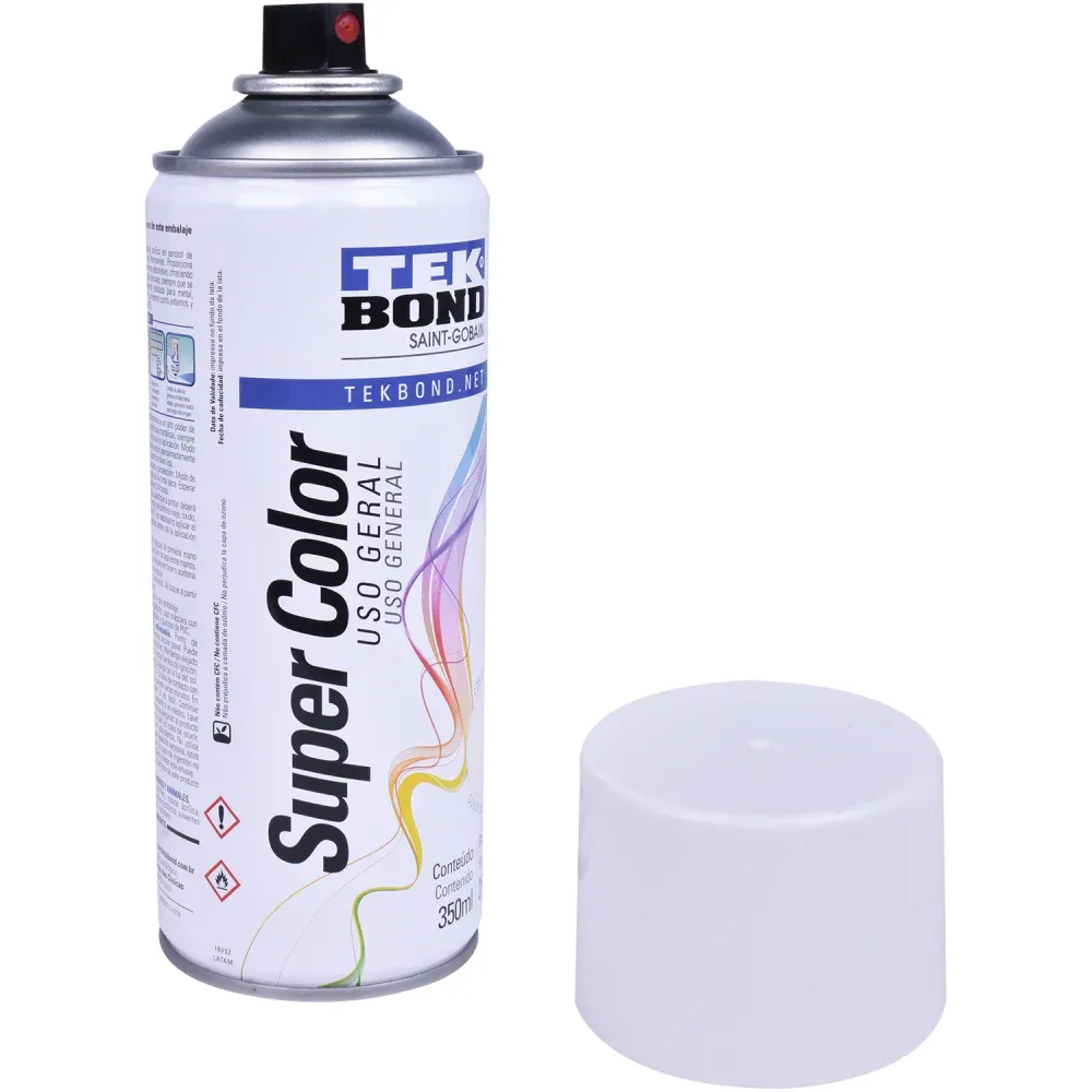 Tinta Spray branco Fosco 350ml Tekbond - Imagem 8