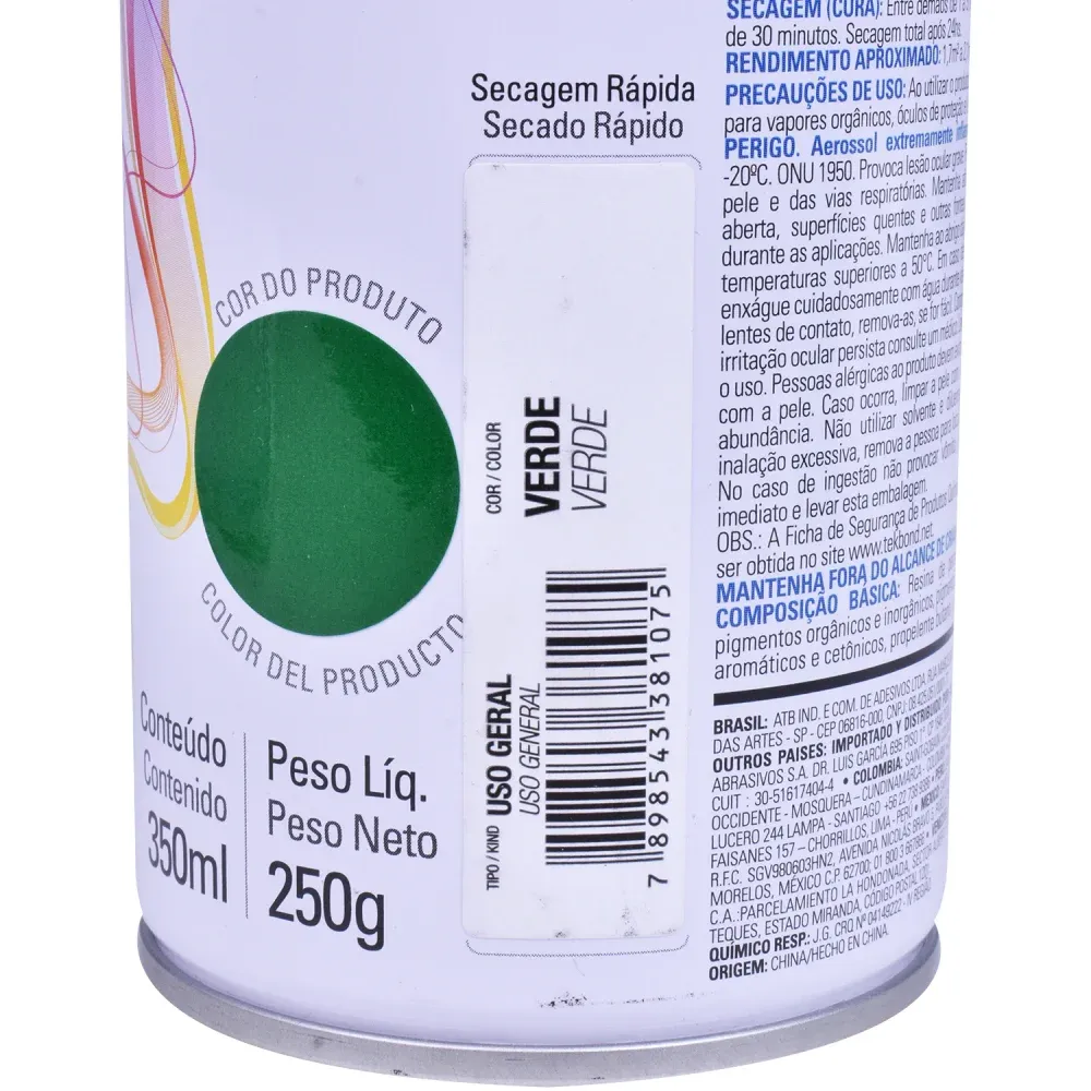 Tinta Spray branco Fosco 350ml Tekbond - Imagem 19