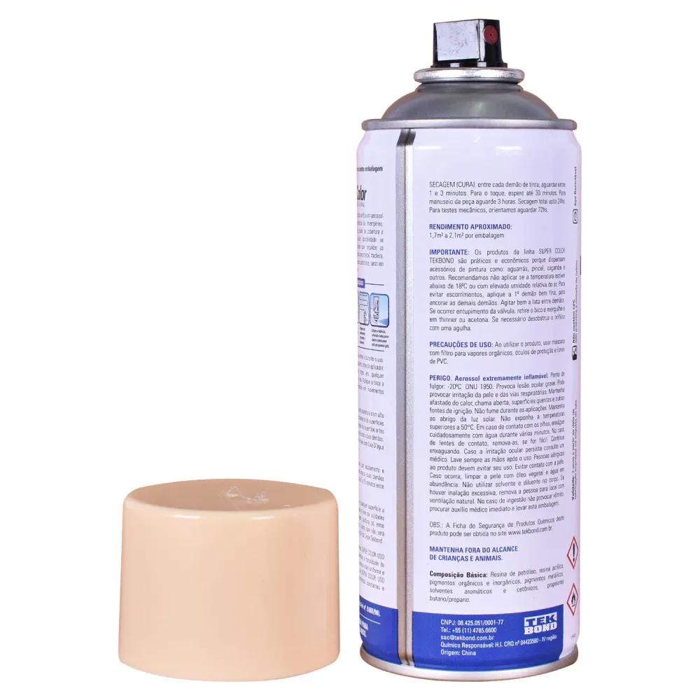 Tinta Spray Super Color para Uso Geral Vermelha 350ml Tekbond - Imagem 27