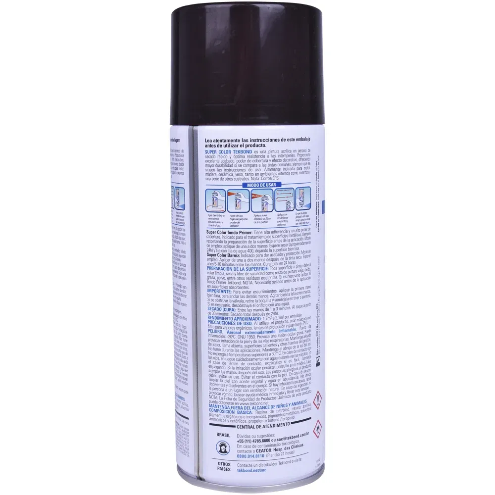 Tinta Spray branco Fosco 350ml Tekbond - Imagem 22