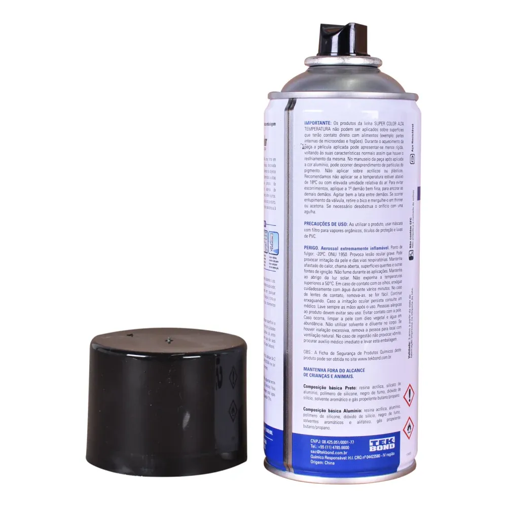Tinta Spray Alta Temperatura 350ml Tekbond - Imagem 3