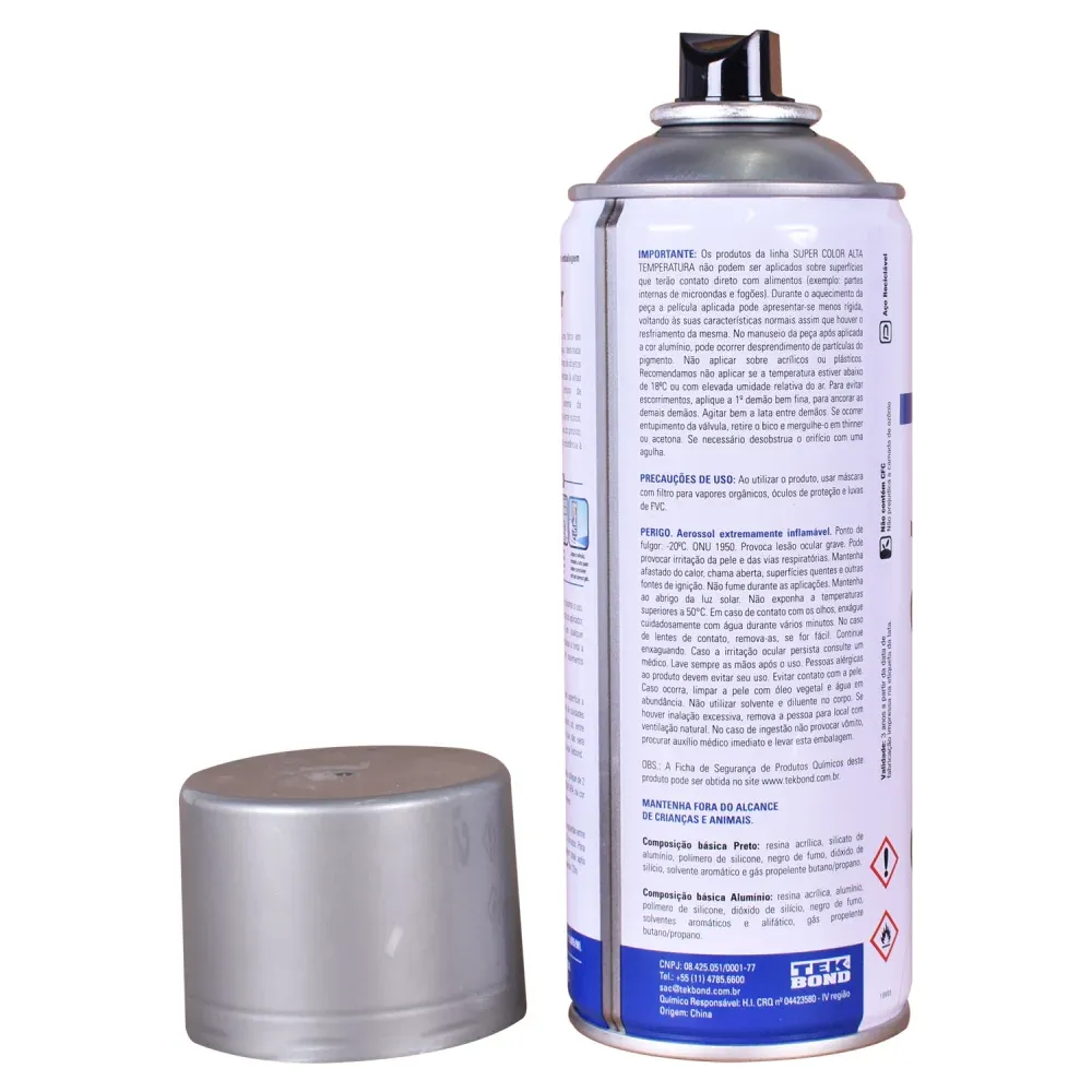 Tinta Spray Alta Temperatura 350ml Tekbond - Imagem 11