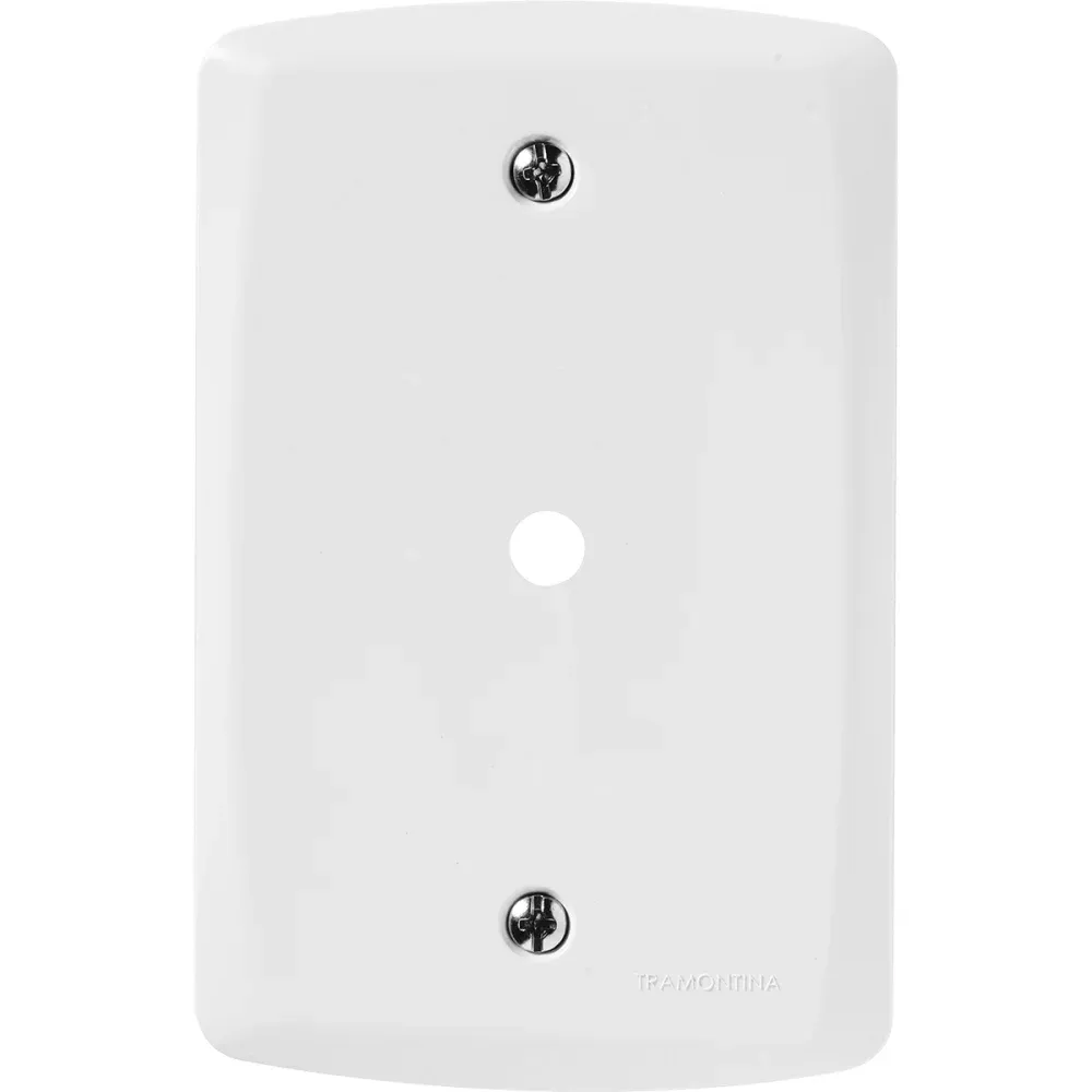 Placa com 1 Furo 9 mm 4x2 Lux² Branca Tramontina