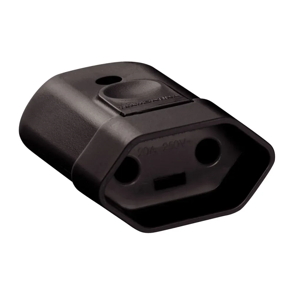 Plugue Fêmea 2P 250V 20A Preto Tramontina