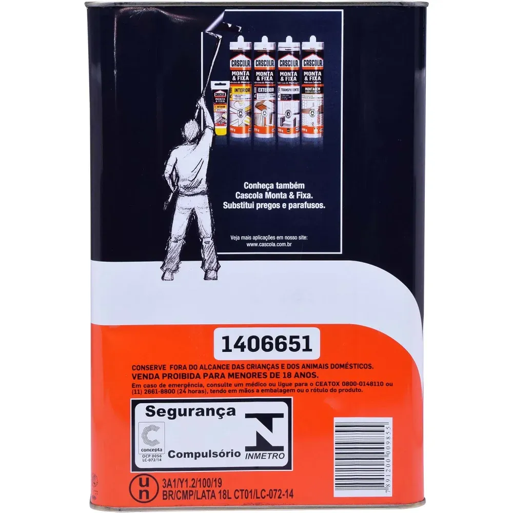 Adesivo de Contato Cascola Tradicional sem Toluol 14Kg Henkel - Imagem 2