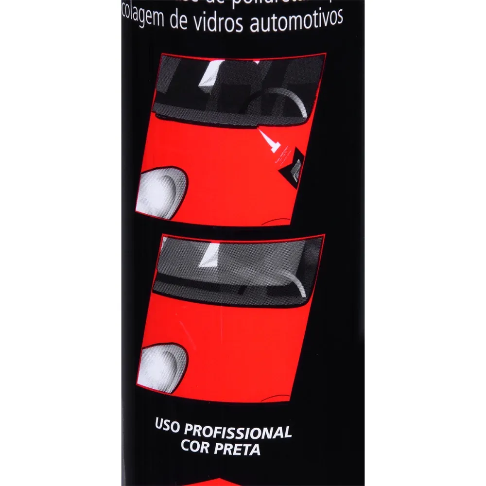 Adesivo para Fixar Para-Brisa em PU Preto 400g Worker - Imagem 4