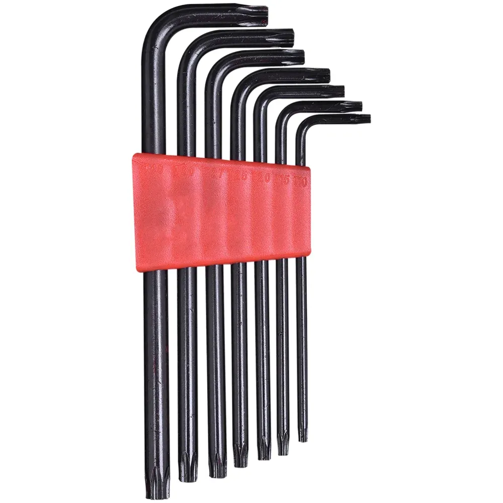 Jogo de Chaves Torx Curta 7 Peças T10 a T40 Worker