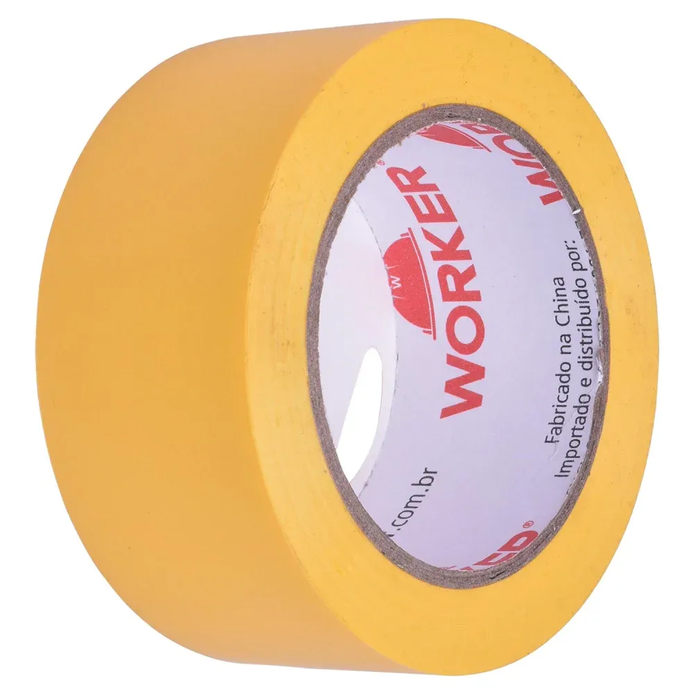 Fita Adesiva Para Demarcação Na Cor Preto 48mm x 30m Worker - Imagem 4