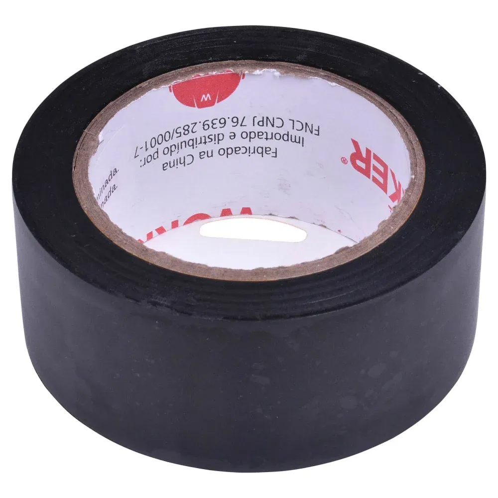 Fita Adesiva Para Demarcação Na Cor Preto 48mm x 30m Worker - Imagem 15