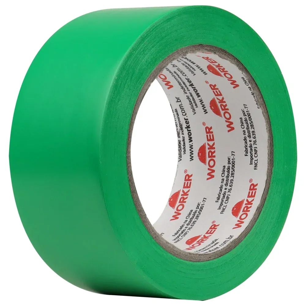 Fita Adesiva Para Demarcação Na Cor Preto 48mm x 30m Worker - Imagem 17