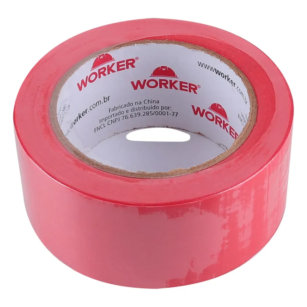 Fita Adesiva Para Demarcação Na Cor Preto 48mm x 30m Worker - Imagem 20