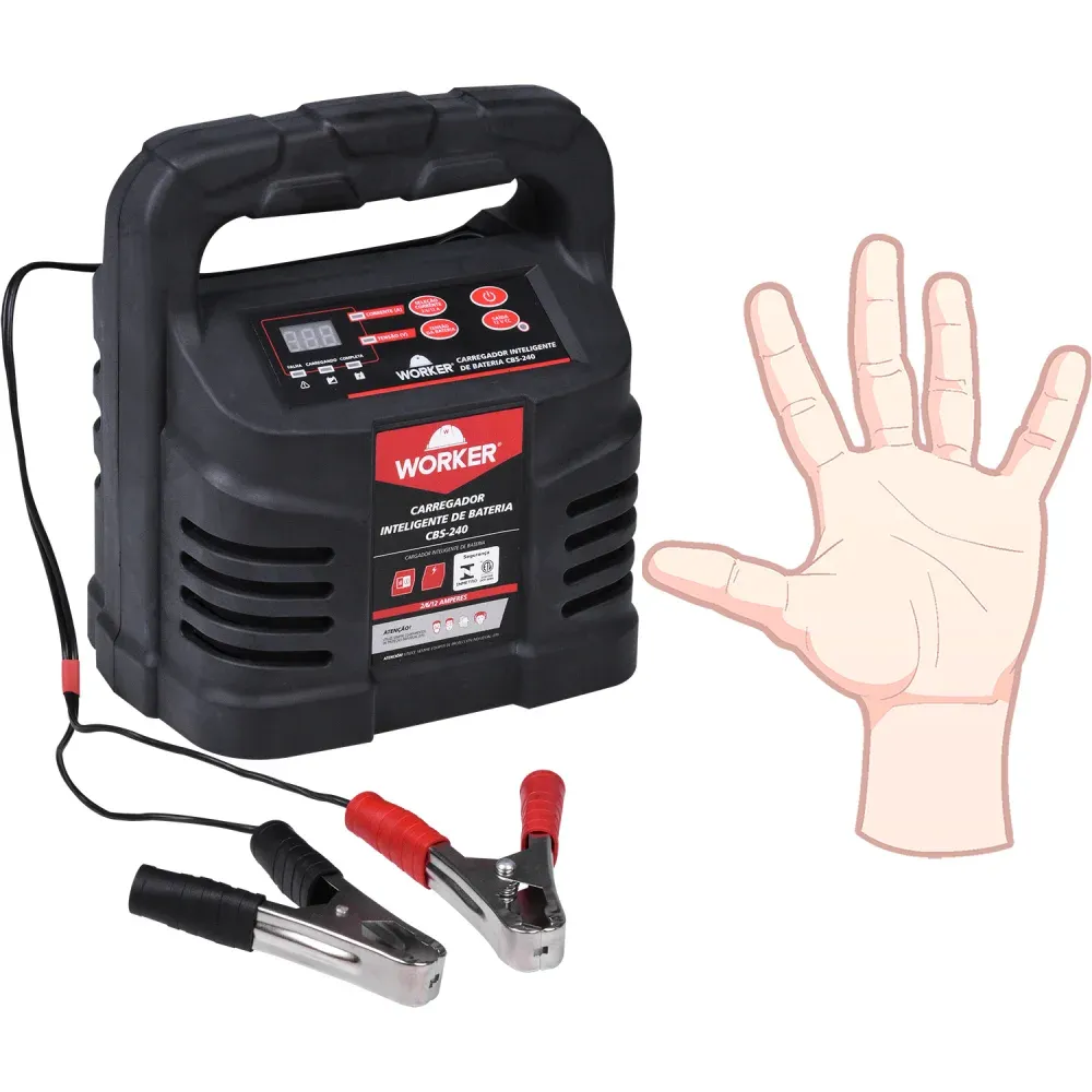 Carregador Portátil Bateria Automotiva CBS-240 Worker - Imagem 5