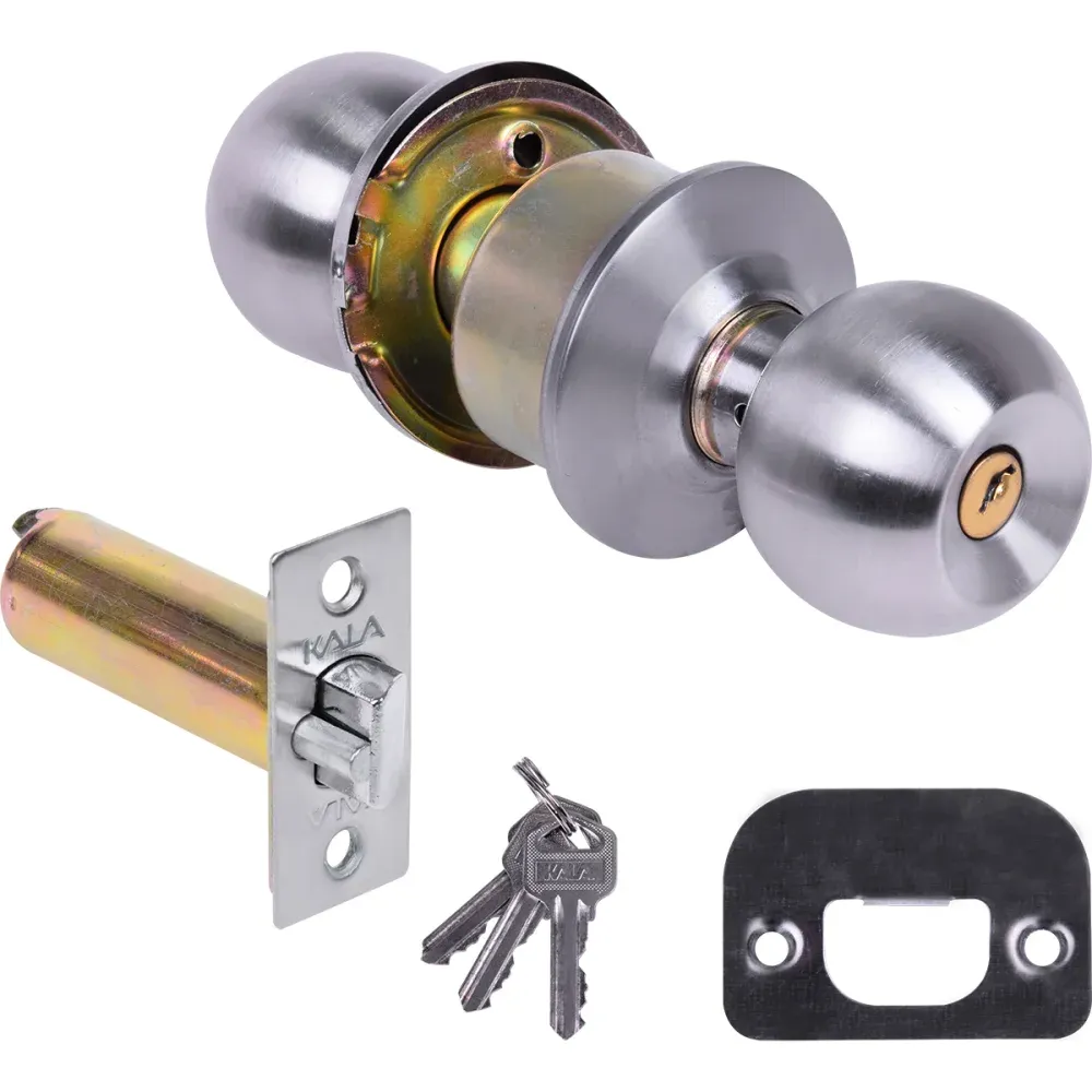 Fechadura Cilíndrica para Portas em Aço Acetinado Kala