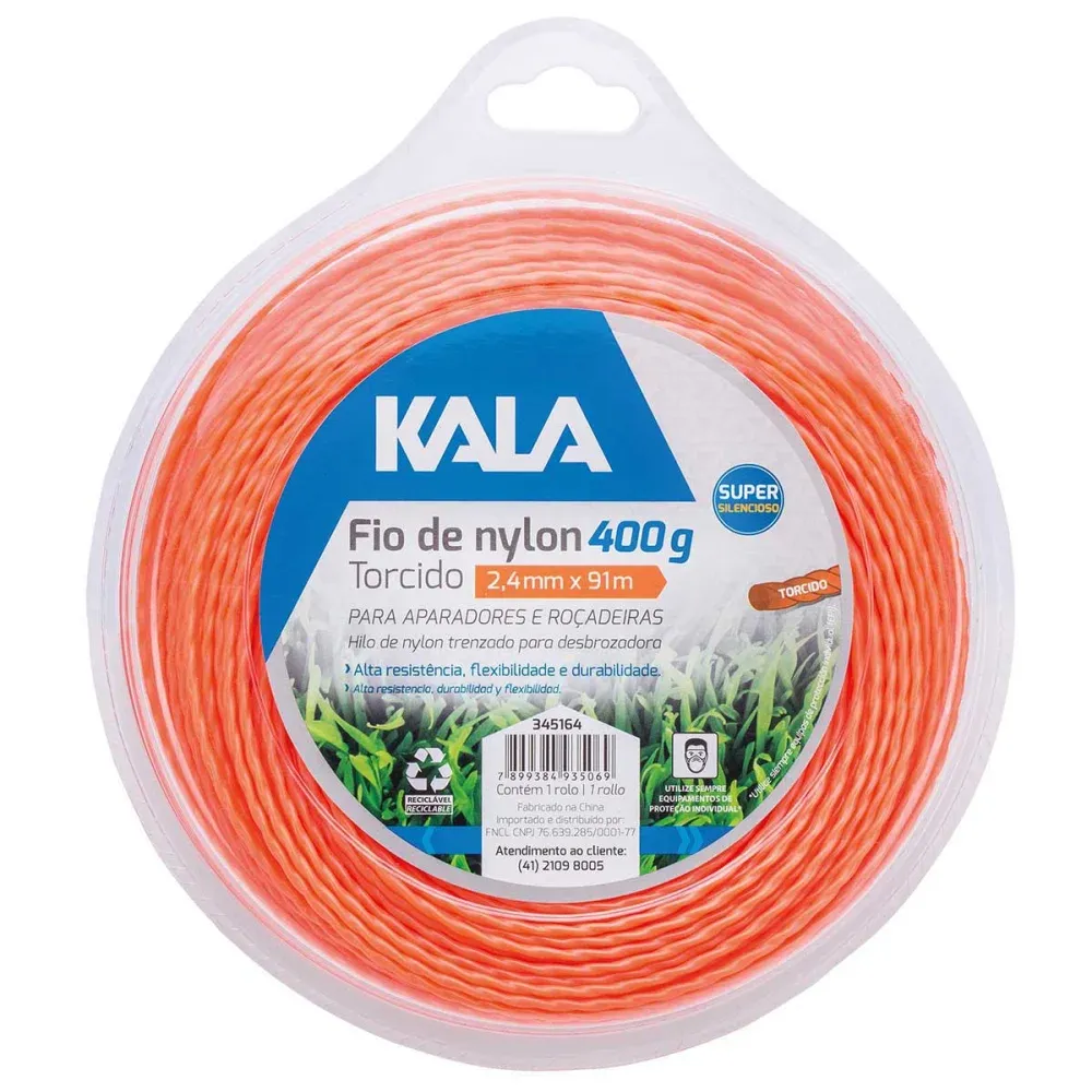 Fio Nylon Aparador Torcido 1,8mm 400g Kala