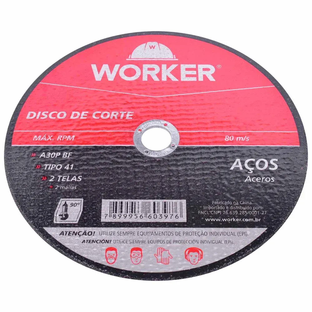 Disco de Corte para Aço 7" x 177,8mm Worker - Imagem 3
