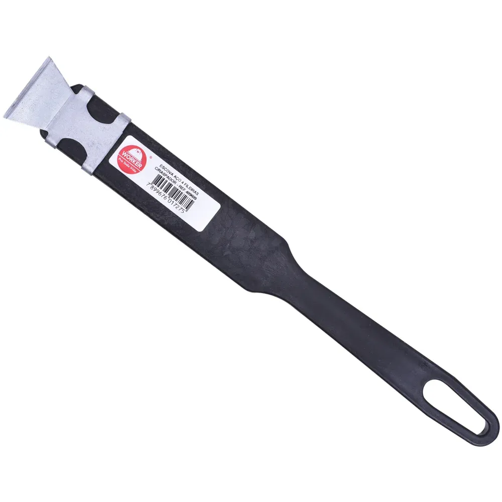 Escova de Aço Manual 4 Fileiras Com Raspador Worker - Imagem 5