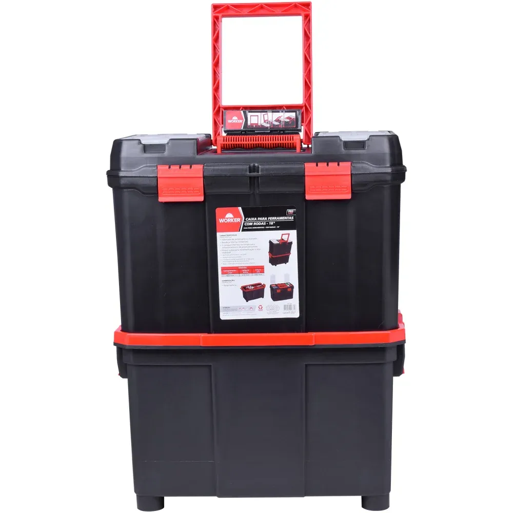 Caixa de Ferramentas com Rodas e Alça 18" Worker