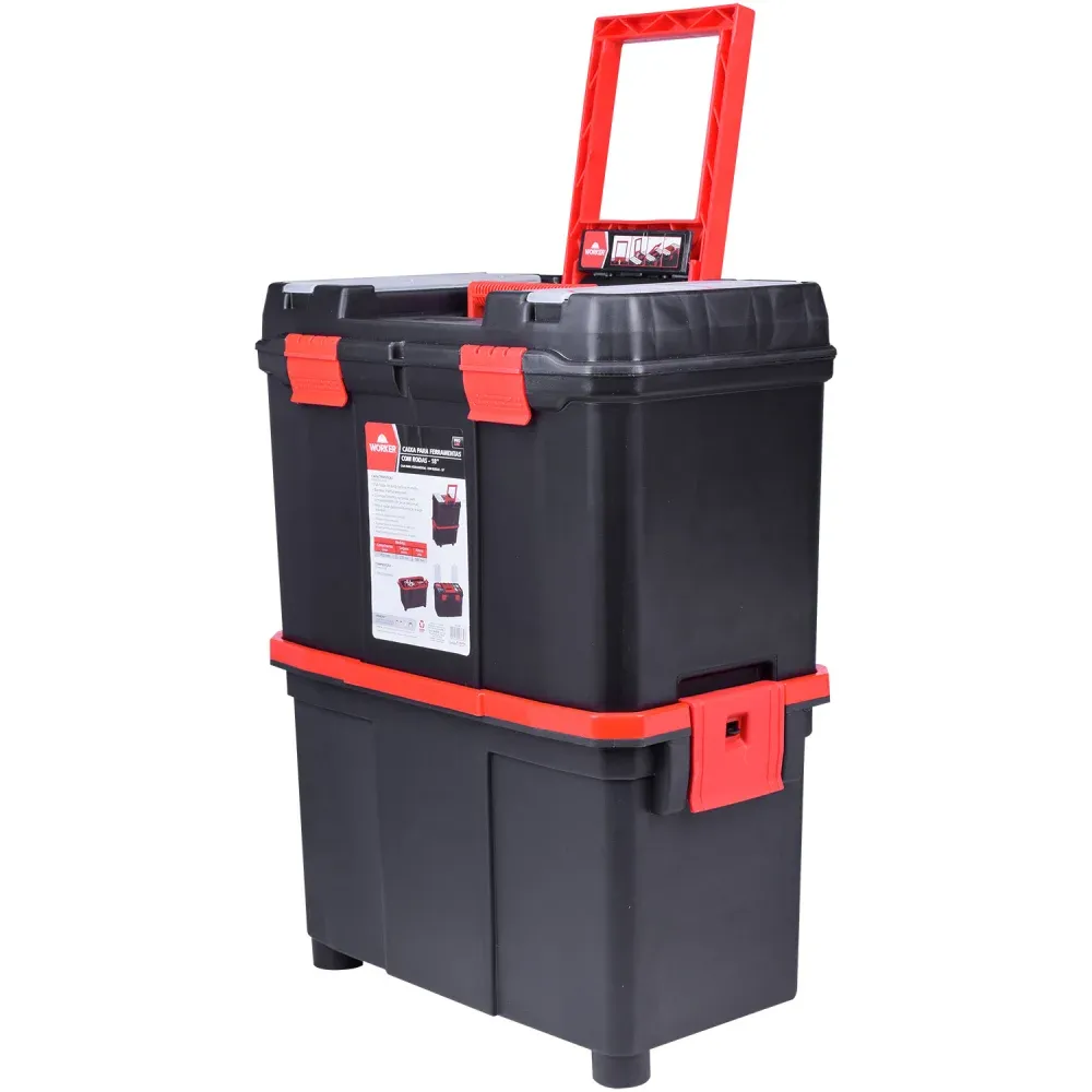 Caixa de Ferramentas com Rodas e Alça 18" Worker - Imagem 2