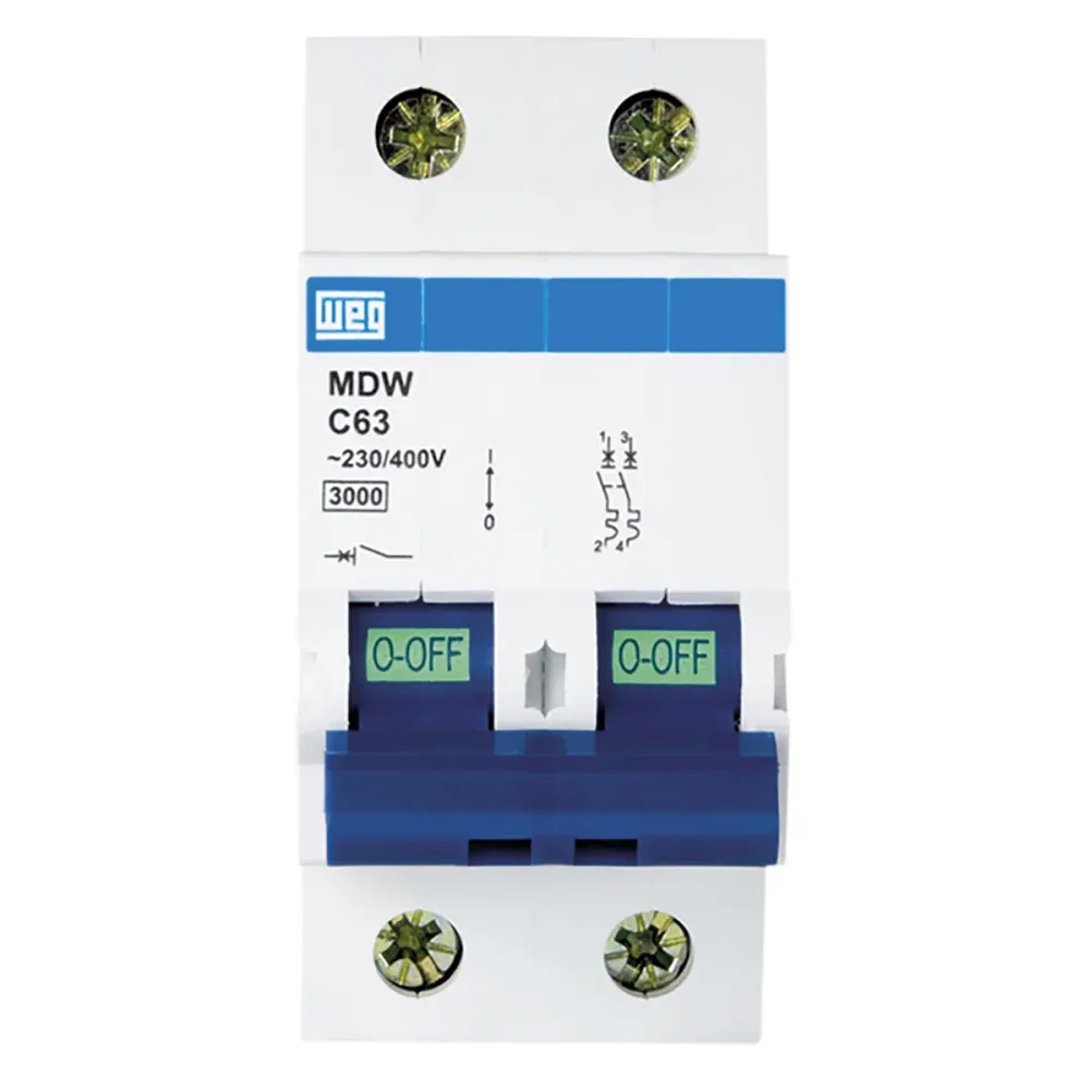 DISJUNTOR BIPOLAR WEG DIN CURVA C 16A 3KA