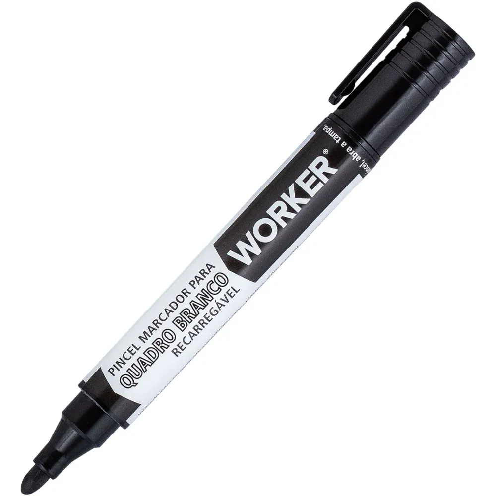 Marcador Recarregável Azul para Quadro Branco Worker - Imagem 2