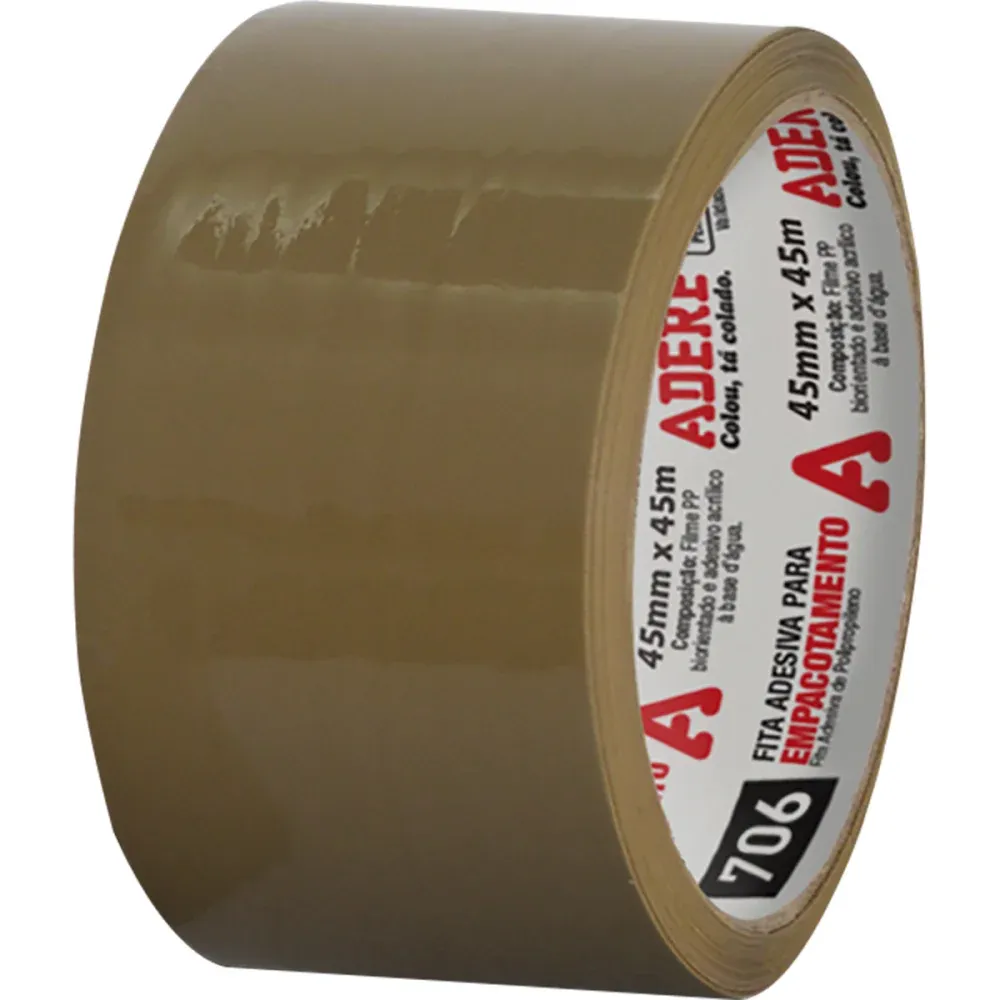 FITA EMPACOTAMENTO ADERE 45MMX45M MARROM