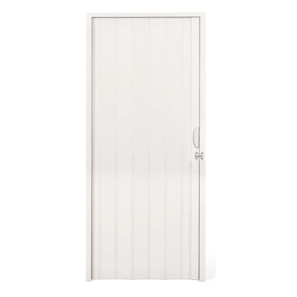Porta Sanfonada PVC 2,10m x 90cm Branca Plastilit