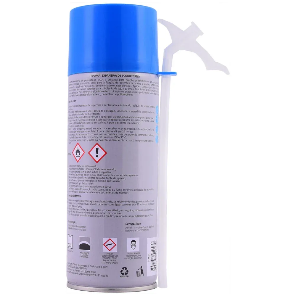 Espuma Expansiva em Poliuretano 300ml 190g Kala - Imagem 6