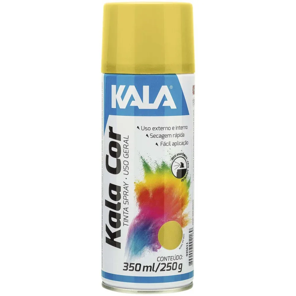 Tinta Spray Uso Geral Dourado 350mL Kala
