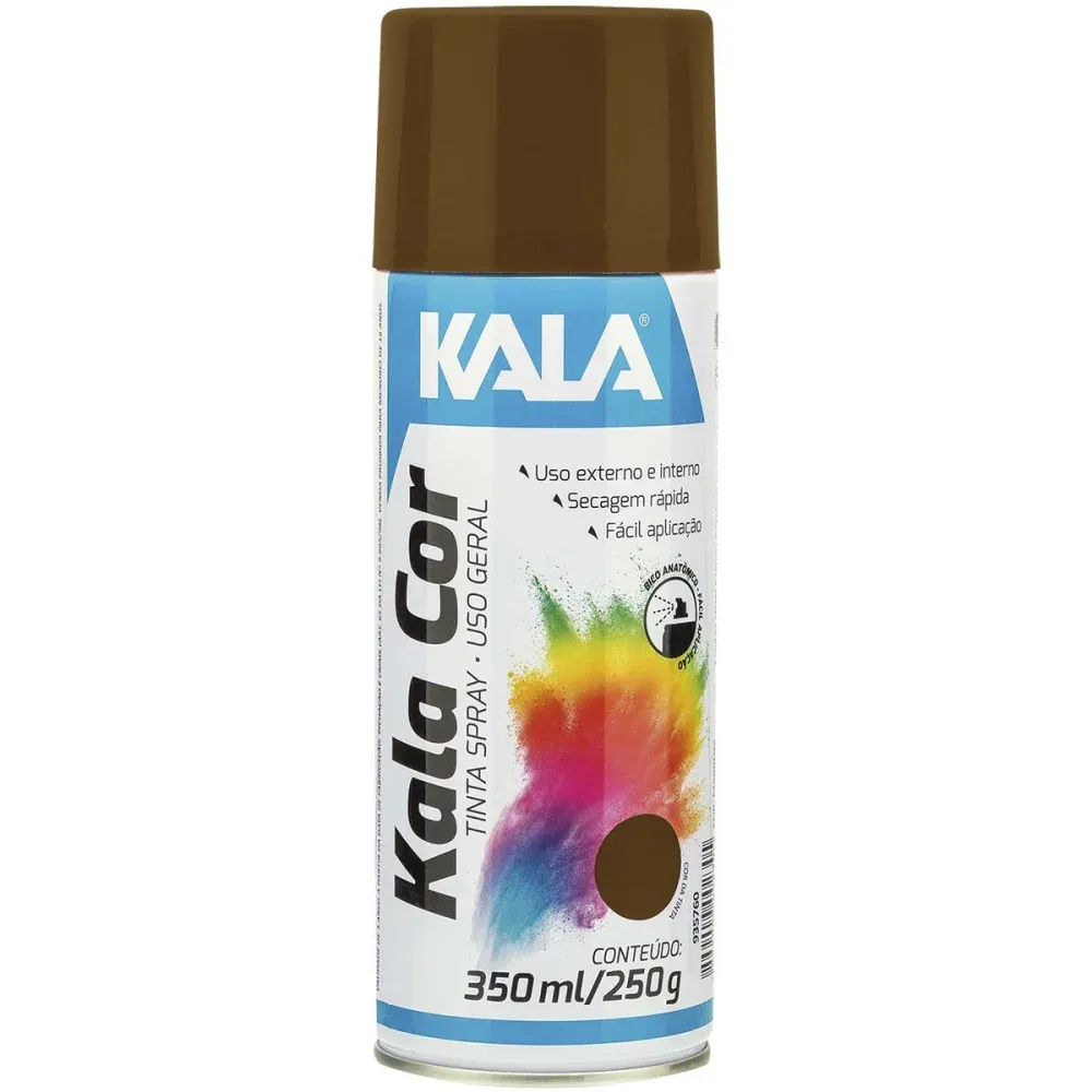 Tinta Spray Uso Geral Marrom 350ml Kala
