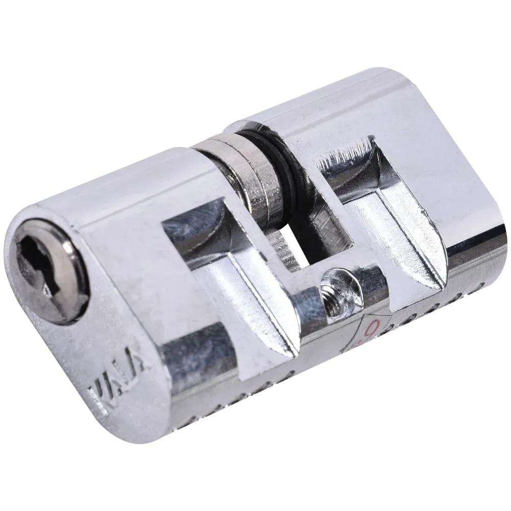 Cilindro Para Fechadura Modelo Aliança Zamac Cromado Kala - Imagem 2