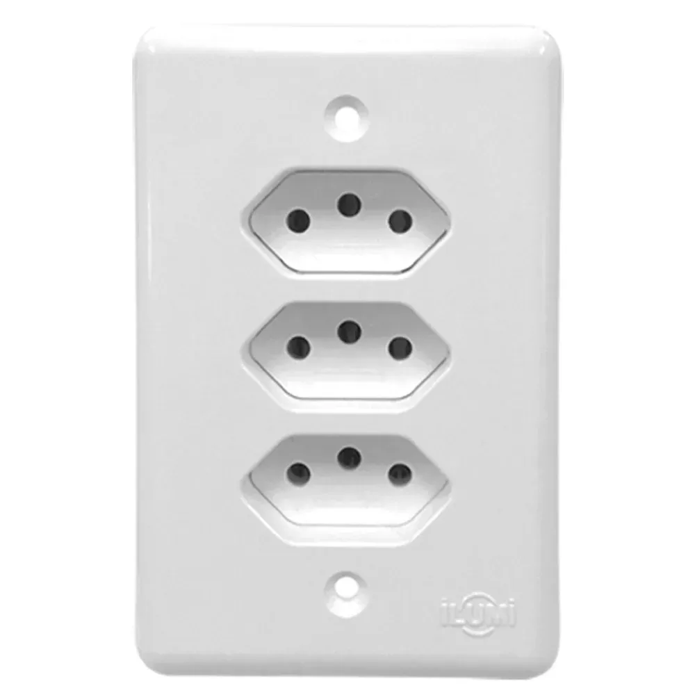 TOMADAS TRIPLA ILUMI 20A BRANCA STYLUS