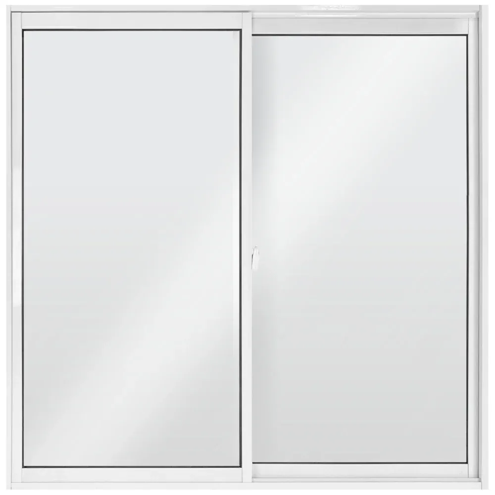 Janela Tropical Slim de Alumínio BR 2 Folhas VL 100x100cm Aluvid