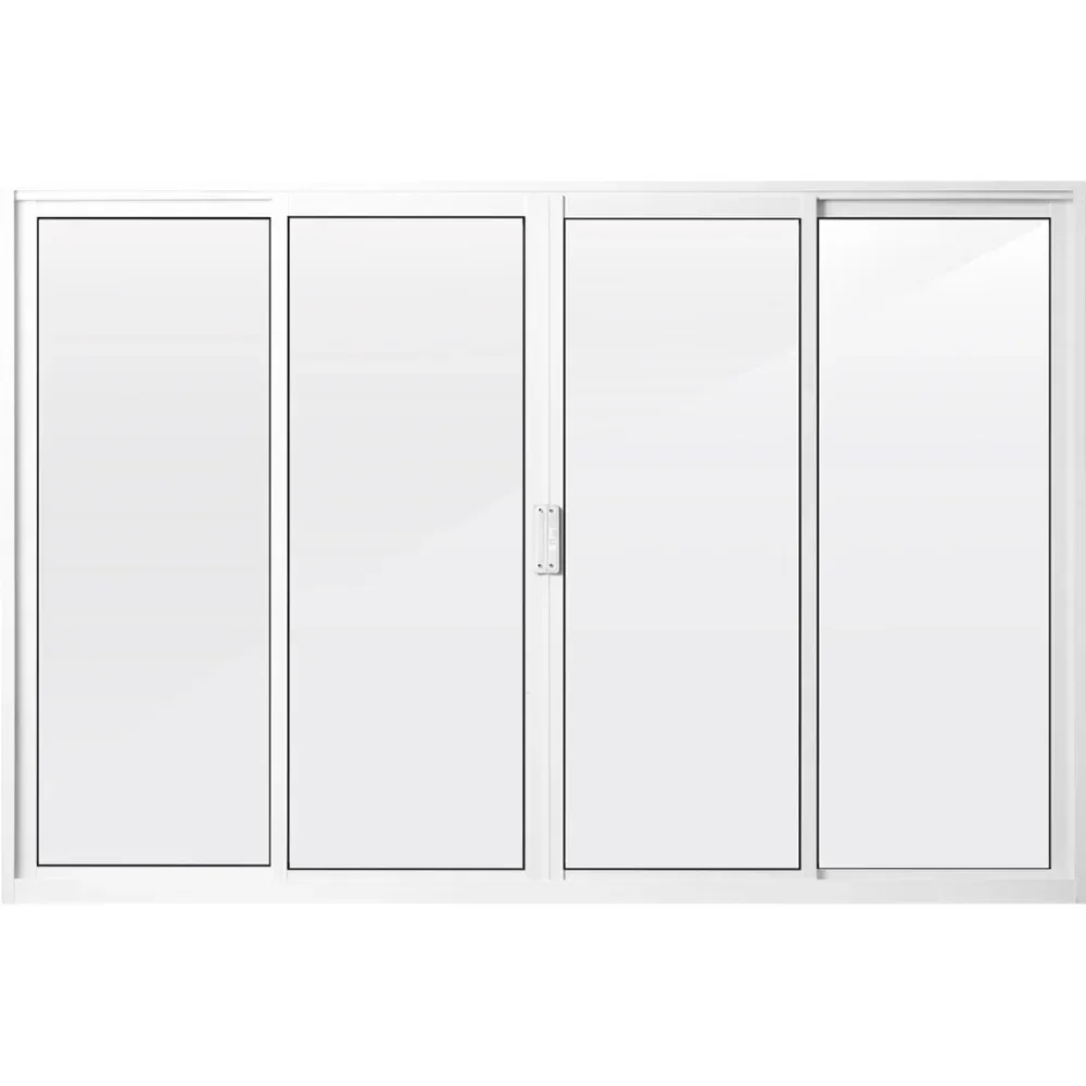 Janela SPP de Alumínio BR 4 Folhas VL 100x150cm Aluvid