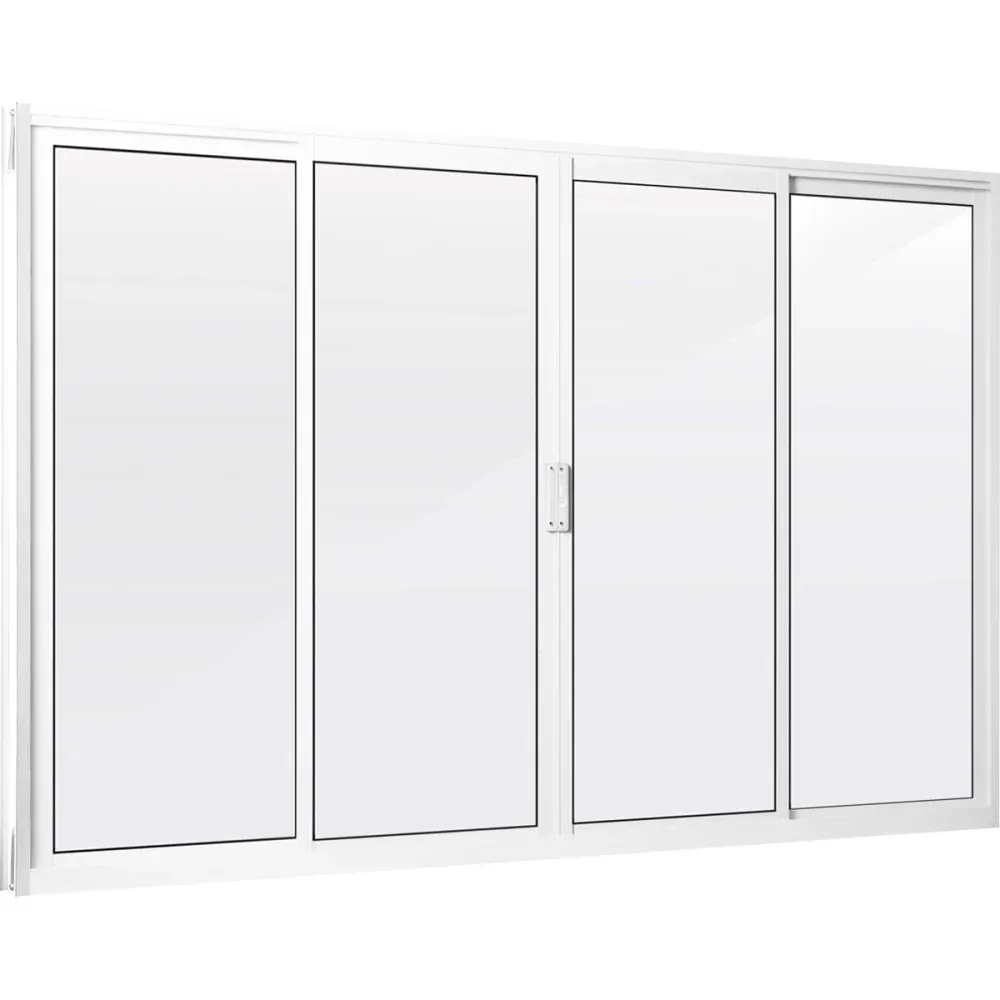 Janela SPP de Alumínio BR 4 Folhas VL 100x150cm Aluvid - Imagem 2