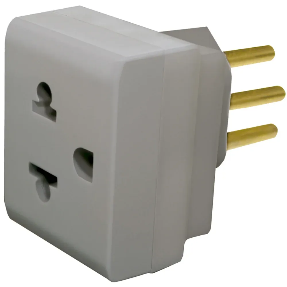 Adaptador Universal Redondo Cinza 2P+T Pial