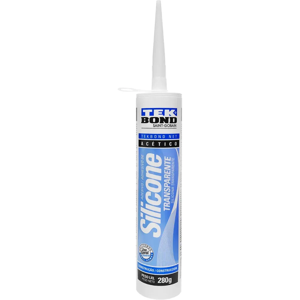 Silicone Acético Transparente 280G Tekbond
